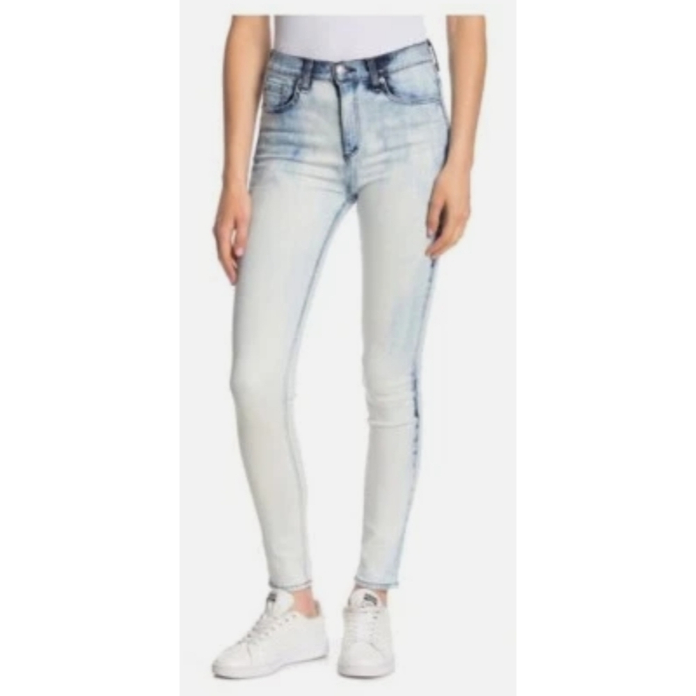 Sandro Acid Wash Faded Blue Skinny Jeans